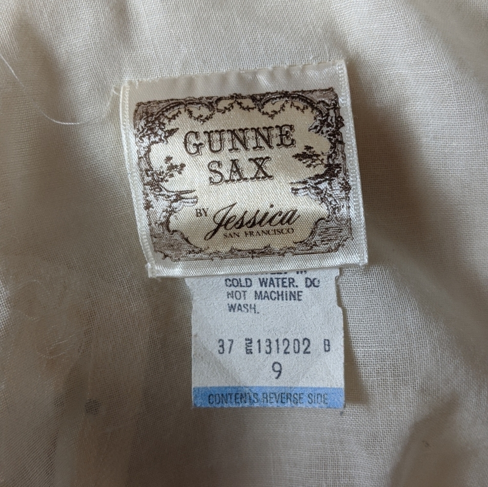 Vintage gunne sax white natural fiber maxi dress - Picture 3 of 8